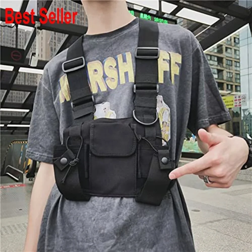 Polyester Tactical Chest Rig Bag Utility Vest with Adjustable Straps